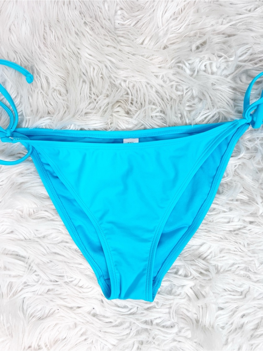 OCEAN BLUE TURQUOISE BLUE TIE SIDE BIKINI BOTTOMS WOMENS SZ SMALL NWT